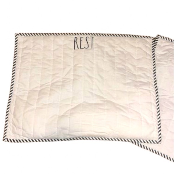 Rae Dunn Rest Well pillow shams NWOT - Picture 3 of 7